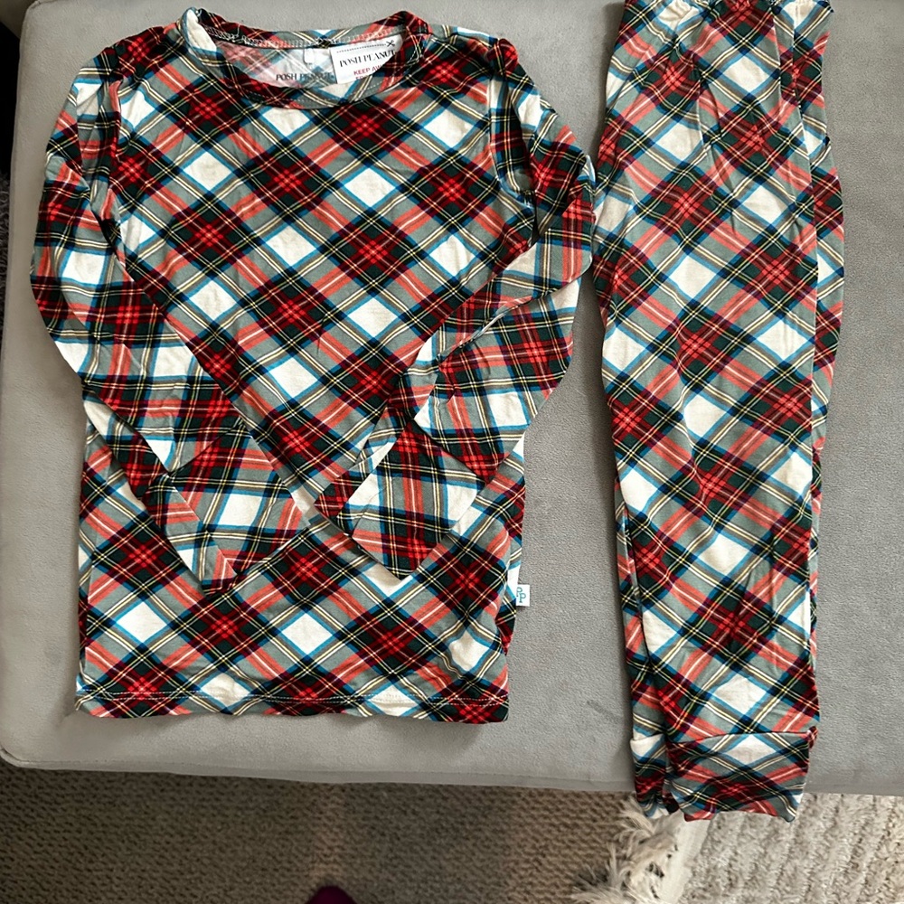 Posh peanut Christmas Tartan pajama’s